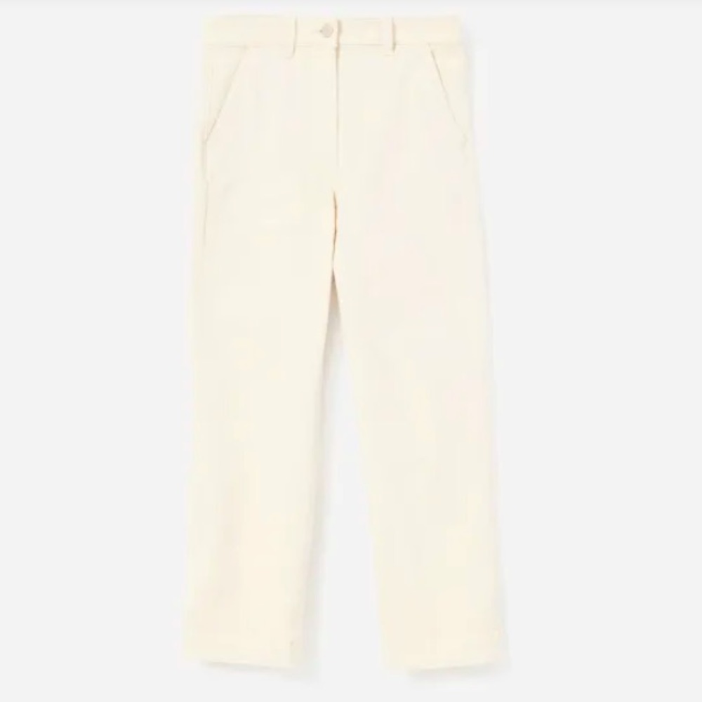 Everlane The Straight-Leg Crop — sandstone color, size 2 short